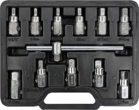 Auto instrumenti un iekārtas - 12-piece Universal Drain Plug Key Set (YT-0600)