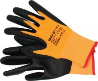 Auto instrumenti un iekārtas - 15G NITRILE COATED NYLON PROTECTIVE GLOVES WITH COATING FOR SMARTPHONE HANDLING SIZE 8 (YT-74754)