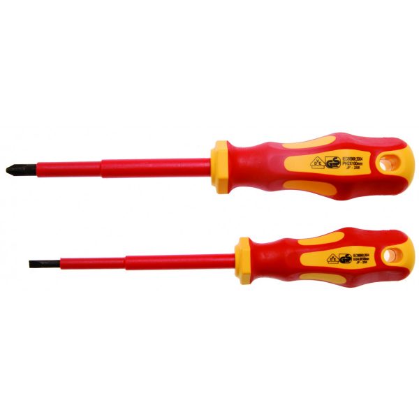 Auto instrumenti un iekārtas - 2-piece VDE Electrician′s Screwdriver Set (35812V)