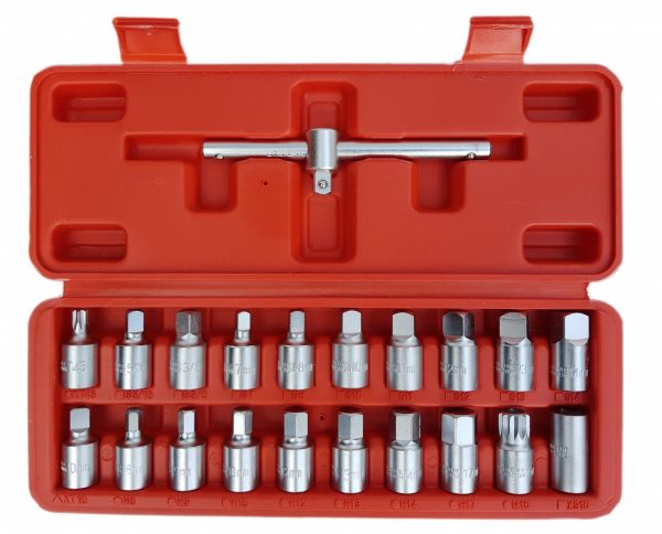 Auto instrumenti un iekārtas - 21Pcs Oil Drain Plug Key Set (SK1460B)