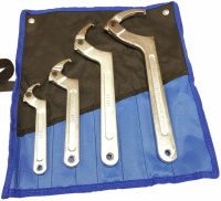 Auto instrumenti un iekārtas - 4pcs adjustable hook wrench set(square head) (H6819)