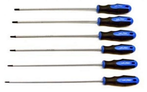 Auto instrumenti un iekārtas - 6pcs Extra Long Star Torx Screwdriver Set 250mm T10 - T30 (V1591)