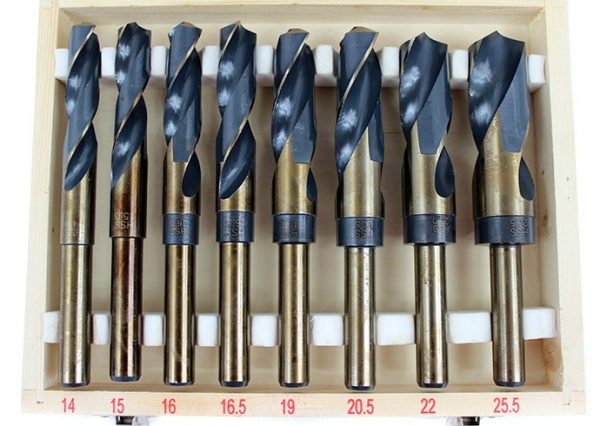 Auto instrumenti un iekārtas - 8PCS HSS TWIST DRILLS WITH 1/2” HSS+Co