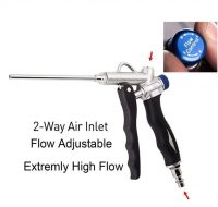 Auto instrumenti un iekārtas - Air Blow Gun 2 Ways air inlet Flow Adjustable High Flow (ABG001)