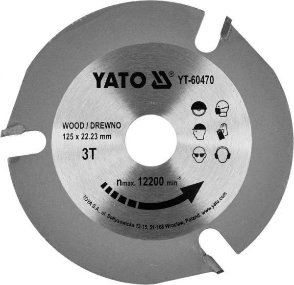 Auto instrumenti un iekārtas - BLADE FOR WOOD 125MM/22/3T (YT-60470)