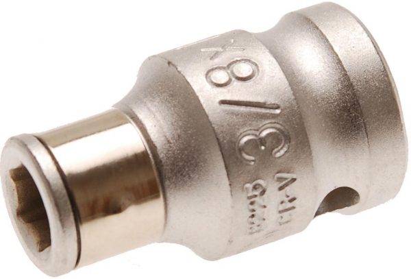 Auto instrumenti un iekārtas - Bit Adaptor with retaining Ball | 10 mm (3/8") Drive | internal Hexagon 6.3 mm (1/4") (8225)