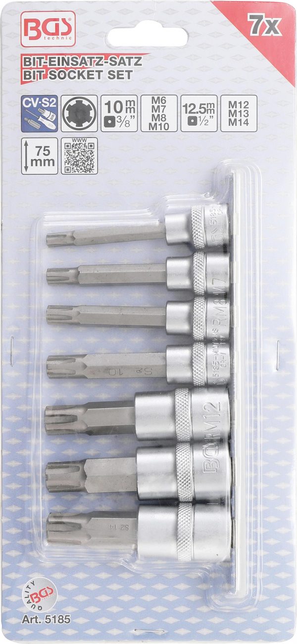 5 mm (1/2") drive | Spline (for RIBE) M6 - M14 | 7 pcs. (5185)