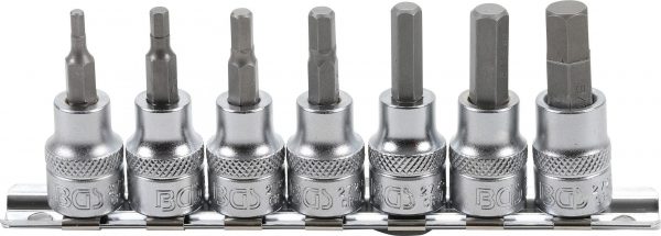 Auto instrumenti un iekārtas - Bit Socket Set | 10 mm (3/8") drive | internal Hexagon 1/8" - 3/8" | Inch sizes | 7 pcs. (5104)