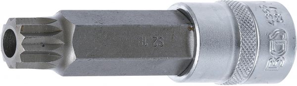 Auto instrumenti un iekārtas - Bit Socket | length 100 mm | 12.5 mm (1/2") drive | Spline tamperproof (for XZN) M18 (4365)