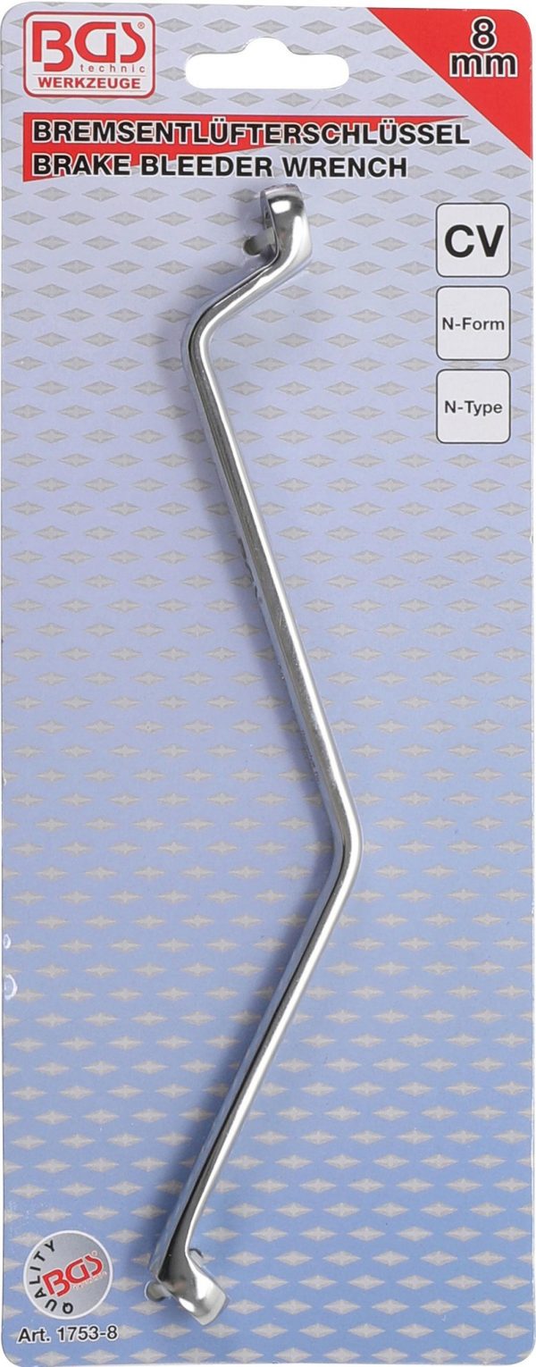 Auto instrumenti un iekārtas - Brake Bleeder Wrench | N-Type | 8 mm (1753-8)
