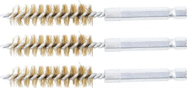 Auto instrumenti un iekārtas - Brass Brush | 12 mm | 6.3 mm (1/4") Drive | 3 pcs. (3078-12-M)