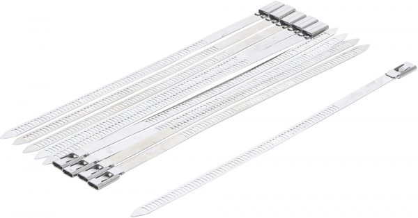 Auto instrumenti un iekārtas - Cable Tie Assortment | Stainless Steel | 7.0 x 200 mm | 10 pcs. (80780)