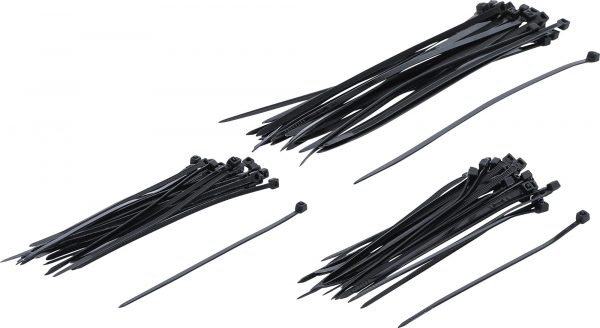 Auto instrumenti un iekārtas - Cable Tie Assortment | black | 100 x 200 mm | 75 pcs. (1789)