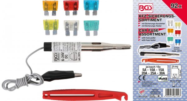 Auto instrumenti un iekārtas - Car Fuse Assortment | Standard | 92 pcs. (8124)