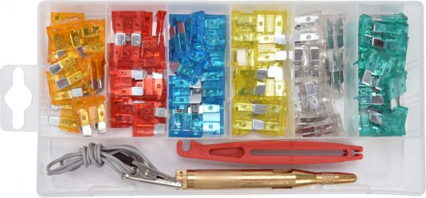 Auto instrumenti un iekārtas - Car Fuse Assortment | with remover and tester | 92 pcs. (YT-83142)