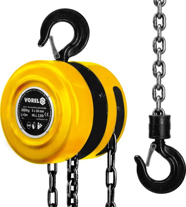 Auto instrumenti un iekārtas - Chain Hoist | Lifting Range 3 m | Capacity 3 to (80753)