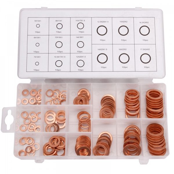 Auto instrumenti un iekārtas - Copper Washer Assortement | 150 pcs. (SK01001)