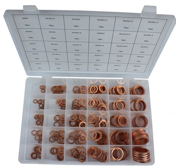 Auto instrumenti un iekārtas - Copper  Washer Assortiment | 300 pcs (8142V)