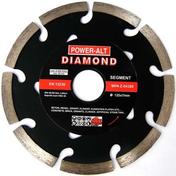 Auto instrumenti un iekārtas - Diamond Blade Segmented 125 mm (PA0125)