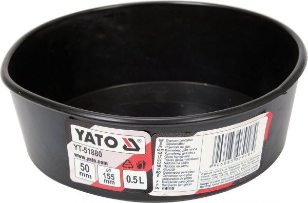 Auto instrumenti un iekārtas - Dish / bowl construction cup rubber / flexible for gypsum 0.5 l (YT-51880)