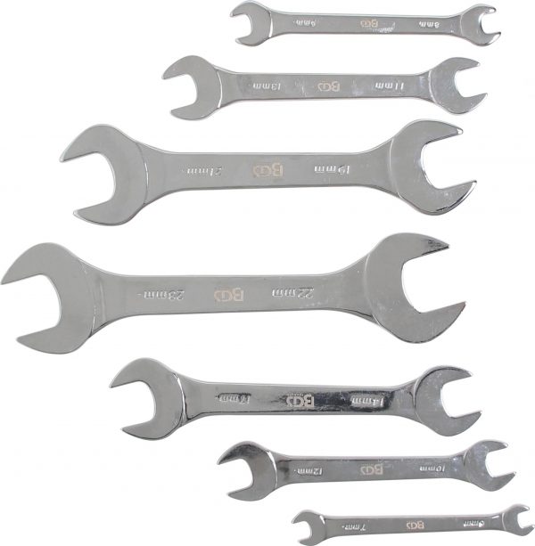 Auto instrumenti un iekārtas - Double Open End Spanner Set | extra flat | 6 - 23 mm | 7 pcs. (9019)