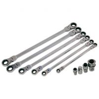 Auto instrumenti un iekārtas - Extra long double flexi head ratchet wrench set | 10 pcs (FMT10)