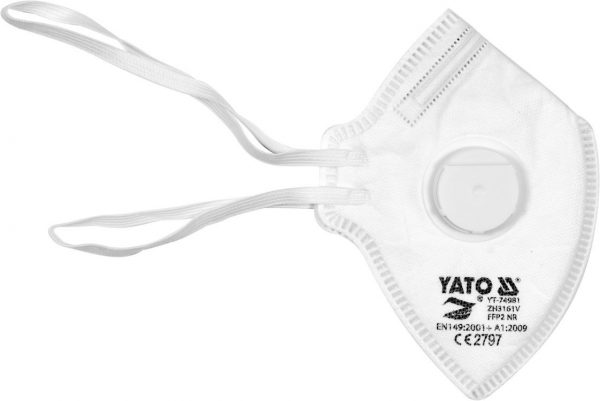 Auto instrumenti un iekārtas - FFP2 FOLDING MASKS WITH VALVE 5 PCS (YT-74981)