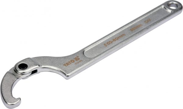 Auto instrumenti un iekārtas - FLEXIBLE HOOK CLAW WRENCH 50-80 MM (YT-01672)