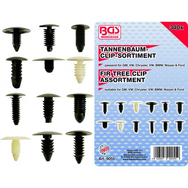 Auto instrumenti un iekārtas - Fir Tree Clip Assortment for GM