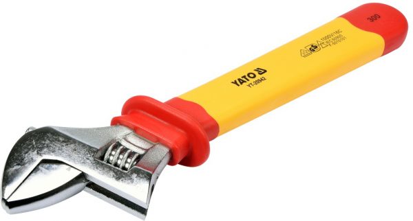 Auto instrumenti un iekārtas - INSULATED ADJUSTABLE WRENCH 300MM VDE (YT-20942)