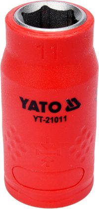 Auto instrumenti un iekārtas - INSULATED HEXAGONAL SOCKET 11MM 3/8" VDE (YT-21011)