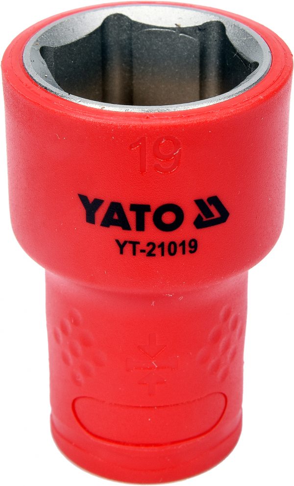 Auto instrumenti un iekārtas - INSULATED HEXAGONAL SOCKET 19MM 3/8" VDE (YT-21019)