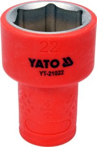 Auto instrumenti un iekārtas - INSULATED HEXAGONAL SOCKET 22MM 3/8" VDE (YT-21022)