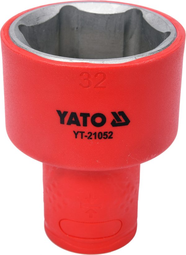 Auto instrumenti un iekārtas - INSULATED HEXAGONAL SOCKET 32MM 1/2" VDE (YT-21052)