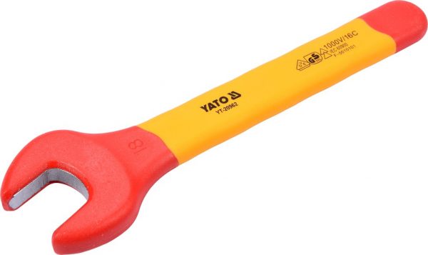 Auto instrumenti un iekārtas - INSULATED OPEN END WRENCH 18MM VDE (YT-20962)