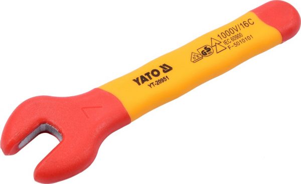 Auto instrumenti un iekārtas - INSULATED OPEN END WRENCH 7MM VDE (YT-20951)