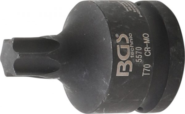 Auto instrumenti un iekārtas - Impact Bit Socket | 20 mm (3/4") Drive | T-Star (for Torx) T70 (5570)