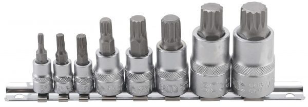 Auto instrumenti un iekārtas - Impact Bit Socket Set | 10 mm (3/8") drive | Spline (for XZN) | M4 - M16 | 8 pcs. (5105)