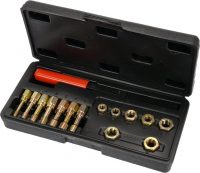 Auto instrumenti un iekārtas - KIT FOR REPAIRING THREADS ON BOLTS AND NUTS | 15 pcs. (YT-17705)