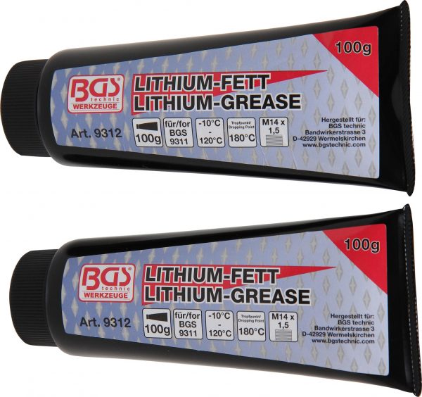 Auto instrumenti un iekārtas - Lithium Grease for Grease Gun BGS 9311 | 2 Tubes (9312)