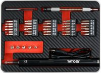 Auto instrumenti un iekārtas - Nozzle set with cordless screwdriver Lithium ion / 3.6V | 39 pcs. (YT-27930)