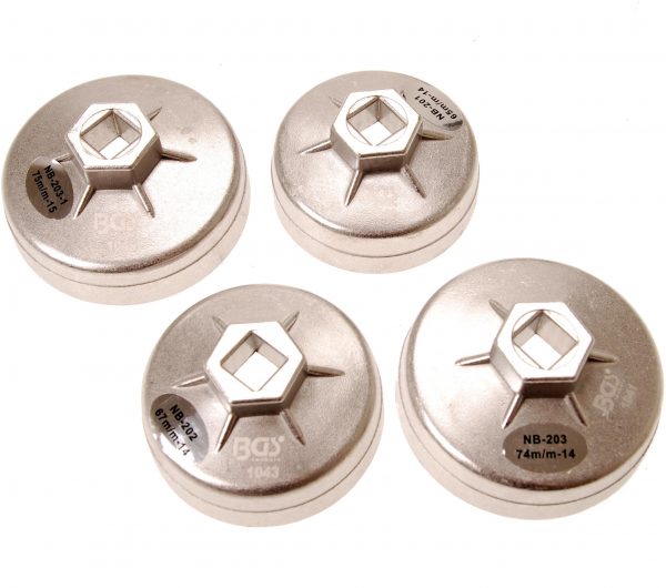 Auto instrumenti un iekārtas - Oil Filter Wrench Set | Ø 65 - 75 mm | 4 pcs. (8384)