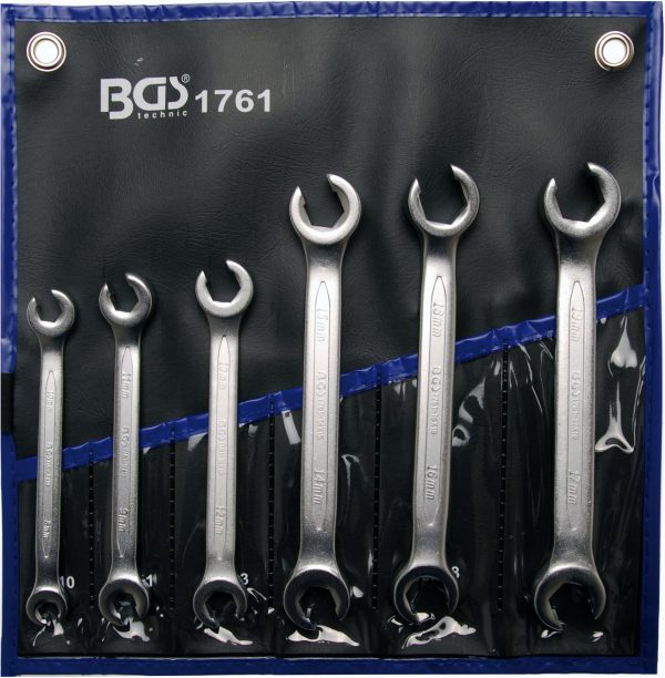Auto instrumenti un iekārtas - Open Double-Ring Spanner Set | 8x10 - 17x19 mm | 6 pcs. (1761)