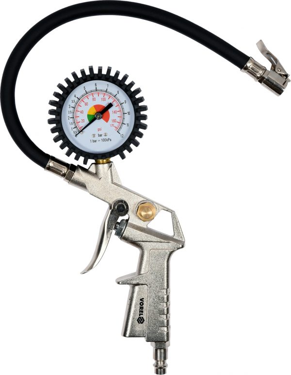 Auto instrumenti un iekārtas - Pistol grip air inflator with gauge (81650)