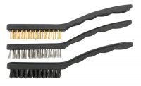 Auto instrumenti un iekārtas - Plastic Handle Wire Brush Set 3pcs 170mm (06963)