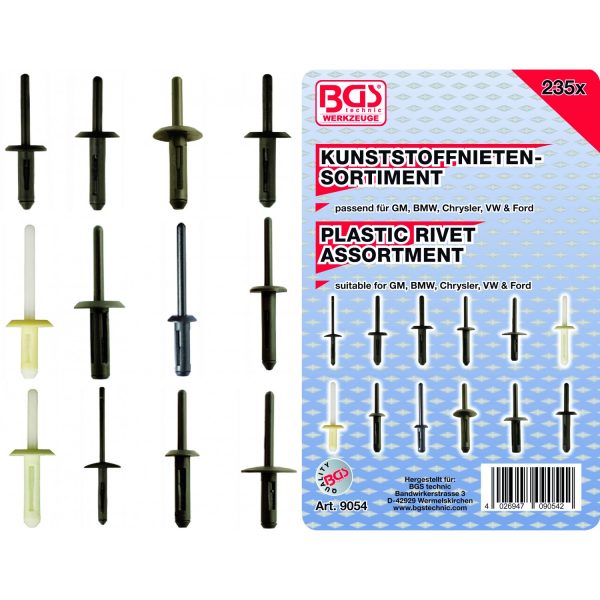 Auto instrumenti un iekārtas - Plastic Rivet Assortment | for GM