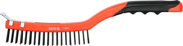 Auto instrumenti un iekārtas - Plastic handle wire brush 3 rows (YT-6331)