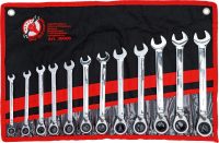 Auto instrumenti un iekārtas - Ratchet Combination Wrench Set | reversible | 8 - 19 mm | 12 pcs. (30008)