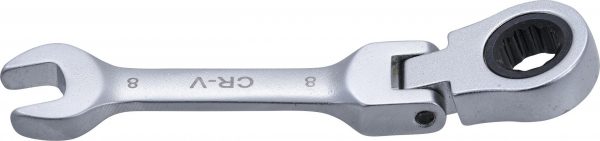 Auto instrumenti un iekārtas - Ratchet Combination Wrench | short | adjustable | 8 mm (6908)