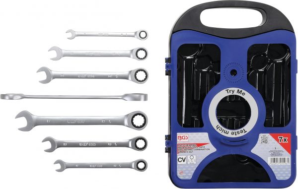 Auto instrumenti un iekārtas - Ratcheting Combination Wrench Set | 8-19 mm | 7 pcs. (1596)